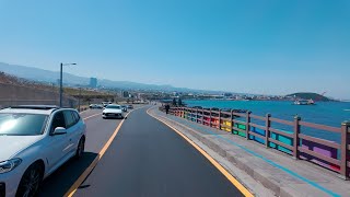 Coastal Drive in South Korea – 4K Virtual Road Trip through Jeju Island with Travel Commentary