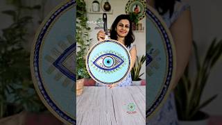 Let's DIY😍 Evil eye Lippan Fusion Art DIY wall hanging #shorts #diycrafts #trending #art #lippanart
