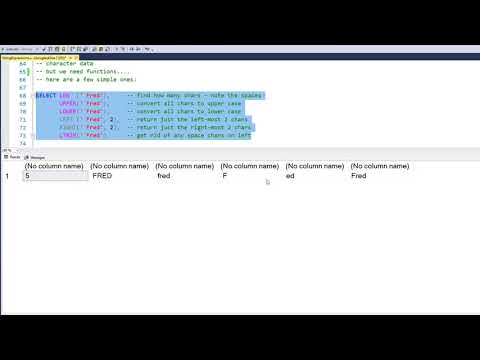 String Expressions in SQL