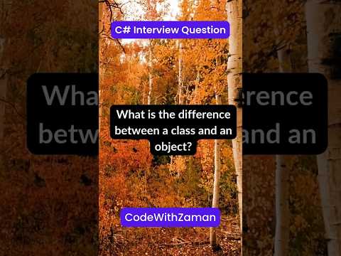 What is the difference between a class and an object?#CSharp#Programming#Coding#DotNet#ASPNET