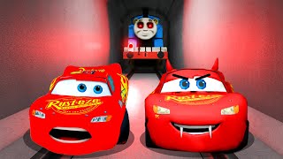 McQueen & EVIL McQueen ESCAPE EVIL THOMAS The Train in Roblox The Tunnel