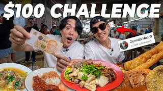 $100 Street Food Challenge in Singapore!