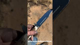 Hammered Spine Bowie by Texas Rebel Blacksmith #handmade #bushcraft #blade #bladesmith