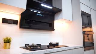 SENZ Hood_VELOZ L Shape Design Heat Pro intelClean Cooker Hood