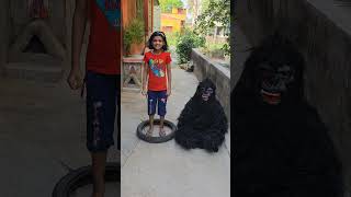 O Susto Kong 🦍😱#Kritikachannel#Shorts funny video #gorilla#viral#trending