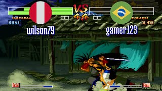 FT5 @samsho4: wilson79 (PE) vs gamer123 (BR) [Samurai Shodown IV Fightcade] Jun 25