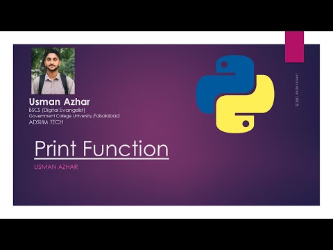 Print Function |Python tutorials for beginners | Lecture 2