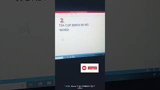 Ms Word Emoji || Emoji in Ms Word #msword #computer #viral #shorts #trending#msword2013