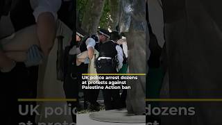 UK police arrest dozens at protests against Palestine Action ban | AJ #shorts