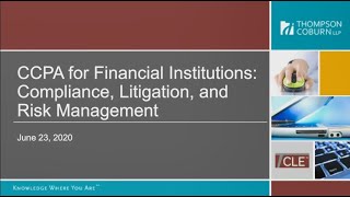 CCPA for Financial Institutions