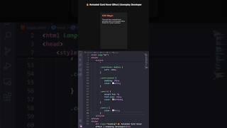 This Card Hover Effect is SO SMOOTH!(CSS Tutorial) #CSS #WebDesign #Frontend #Coding #Shorts #WebDev