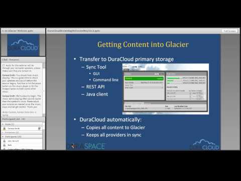DuraCloud Brown Bag Series: DuraCloud + Glacier