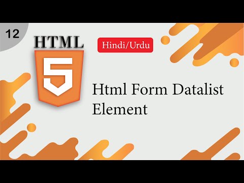 Html Form Datalist Tag Tutorial in Hindi/Urdu
