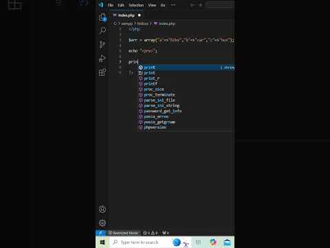 array_reverse() function in php #php #programming #viralshorts #developer