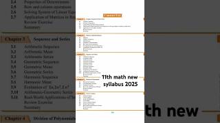 11th Math New Syllabus 2025 || 1st year math new syllabus content ||