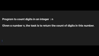 Count digits in an integer