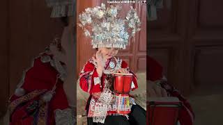 Adorable Miao ethnic group little princess