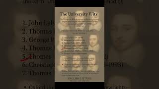 UNIVERSITY WITS English literature #ugcnet2025 #tgtpgtexam  #English #literature #SHORTS #viral