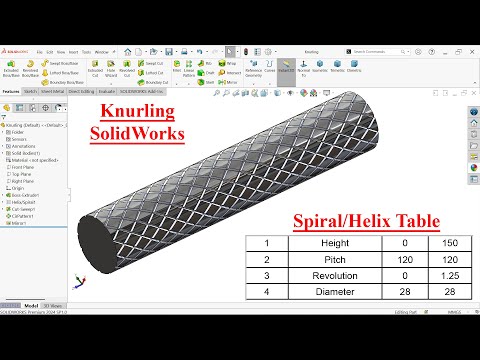 How to Model Knurling in SolidWorks