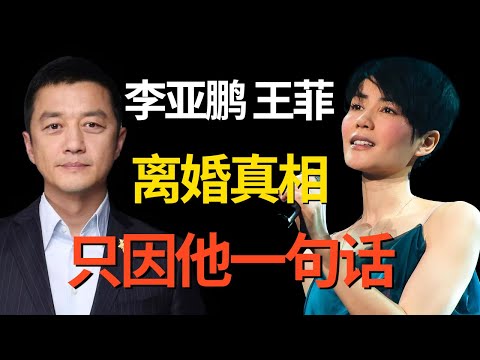 李亚鹏离婚12年再谈王菲, 直言离婚是因为谢霆锋一句话, 王菲便摔下协议离开了...｜#李亚鹏 #王菲 ｜明星对话