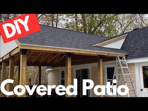 How to Build a Covered Patio / DIY Concrete Patio Roof