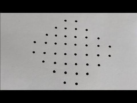 8×2×2 straight line dots rangoli || 8 చుక్కలు సరి చుక్క 2 వచ్చే వరకు