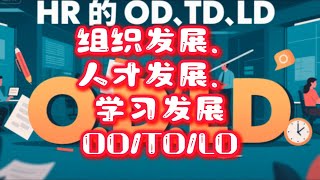 HR系列003_OD,TD,LD组织发展，人才开发，学习开发