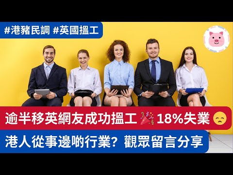 逾半移英網友成功就業！18%搵唔到工… 港人最多從事邊啲行業？  #英國工作 #英國生活 #港豬民調