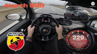 Fiat Abarth 595 Turismo (165hp) TOP SPEED DRIVE ON THE GERMAN AUTOBAHN