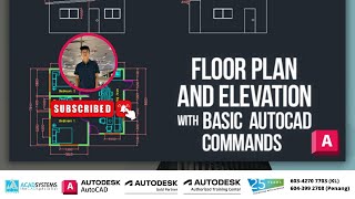 Draw Floor Plan and Elevation using basic AutoCAD commands