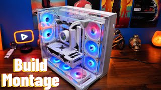 Lian Li O11 Vision Compact Build timelapse - Intel Core i9-14900K, Asus BTF Mobo, Lian Li SL-INF