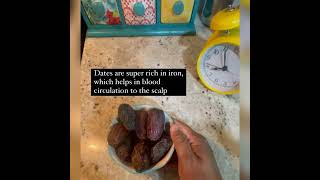benefits of dates for strong hair #datesfruit #hairhealth #iron #hairgrowthtips #shorts #ytshorts
