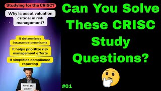 Can You Solve These CRISC Study Questions? 🤔 #01 #ISACA