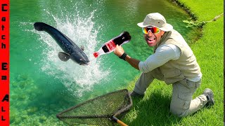 WE MADE JUG LINES to CATCH ALL the SPECIES of EXOTIC FISH in My Friend's NEW POND!