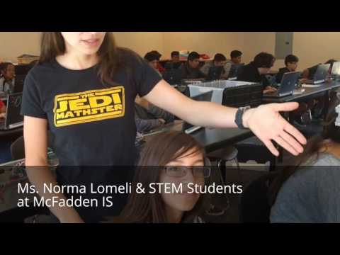 SAUSD Student-Powered Showcase - Ms. Norma Lomeli & McFadden IT K-8 Robotics & Design Students