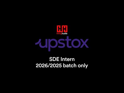 Upstox is Hiring SDE Intern and  Brand Design Intern- 2026/25