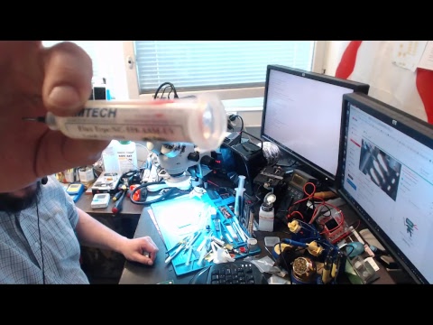 Fake Vs Real Amtech Flux + SMD soldering fun (opps and a small fire on stream lol)