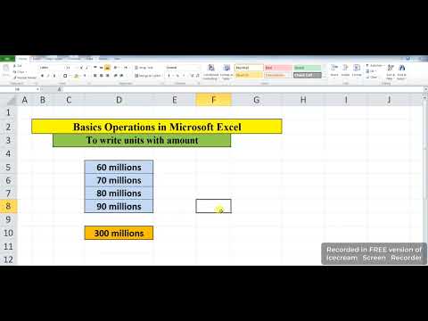 To write units with amounts in MS Excel || MS Excel || MS Office || Office Work ||