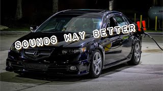 Single Exit 3in Exhaust Gets Vibrant Ultra Quiet Resonator (Acura TL Type S)