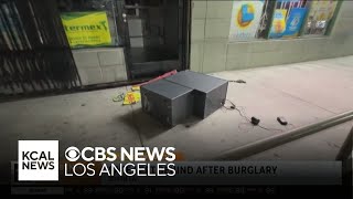 Safe left behind at a South LA money exchange business burglary