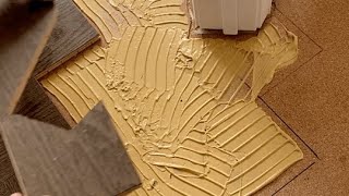How to install herringbone flooring around door jamb