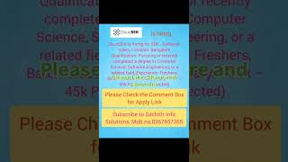 CloudSEK is hiring for SDE - Backend Intern #freshers #freshersjobs