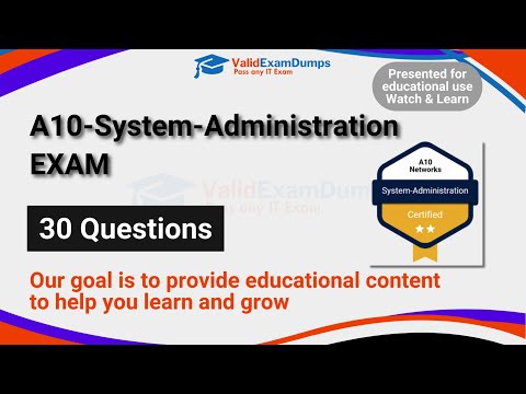 A10 Networks, A10 Certified Professional System Administration 4