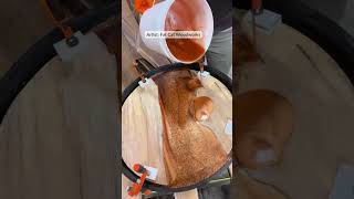 #Creating a 🔥🔥🔥 #epoxytable with #meyspringpigments Pure Copper! #resinpour #epoxypour #resintable