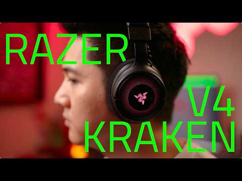 RAZER Kraken V4 開箱 & 評價！支援 THX Spatial Audio 空間音訊與 Chroma RGB 的無線電競耳機麥克風，雷蛇北海巨妖給你視覺、聽覺的全方位真・沉浸