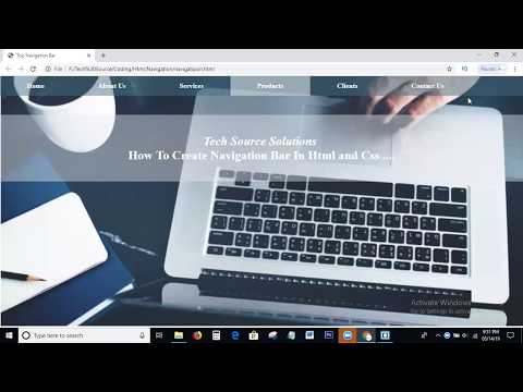 Transparent Navigation Bar In Html and Css | Navigation Bar With Transparent Background In Html