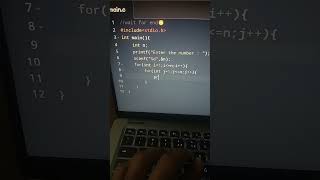 Square Pattern printing in c
