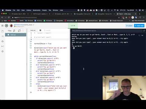 Learning Python using repl.it Pt 16 - While loops