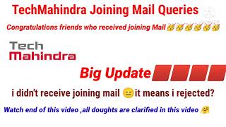 TechMahindra joining Mail Update/ Congratulations 🥳🥳🥳/Must Watch #techmahindra #techmahindrahiring