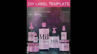 SET: Printable DIY Essential Oil Bottle Label Template | Cricut Labels For Dropper Bottle | Labels